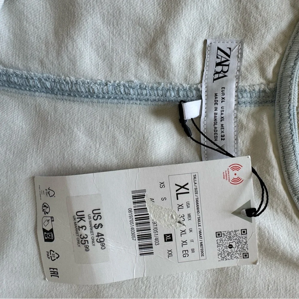Zara Cream Strapless Dress - Picture 5 of 8
